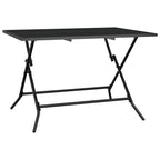 Mesa de jardín plegable malla acero gris antracita 110x80x72 cm