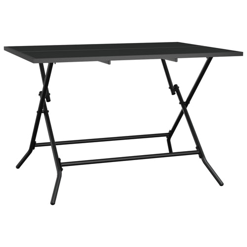 Folding garden table steel mesh anthracite gray 110x80x72 cm