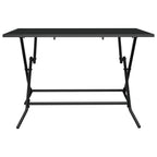 Mesa de jardín plegable malla acero gris antracita 110x80x72 cm