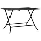 Mesa de jardín plegable malla acero gris antracita 110x80x72 cm