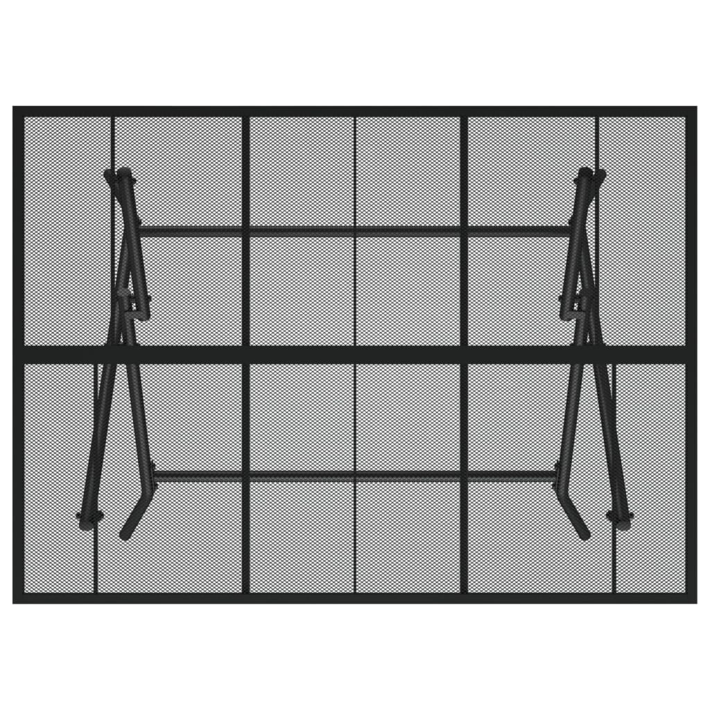 Mesa de jardín plegable malla acero gris antracita 110x80x72 cm
