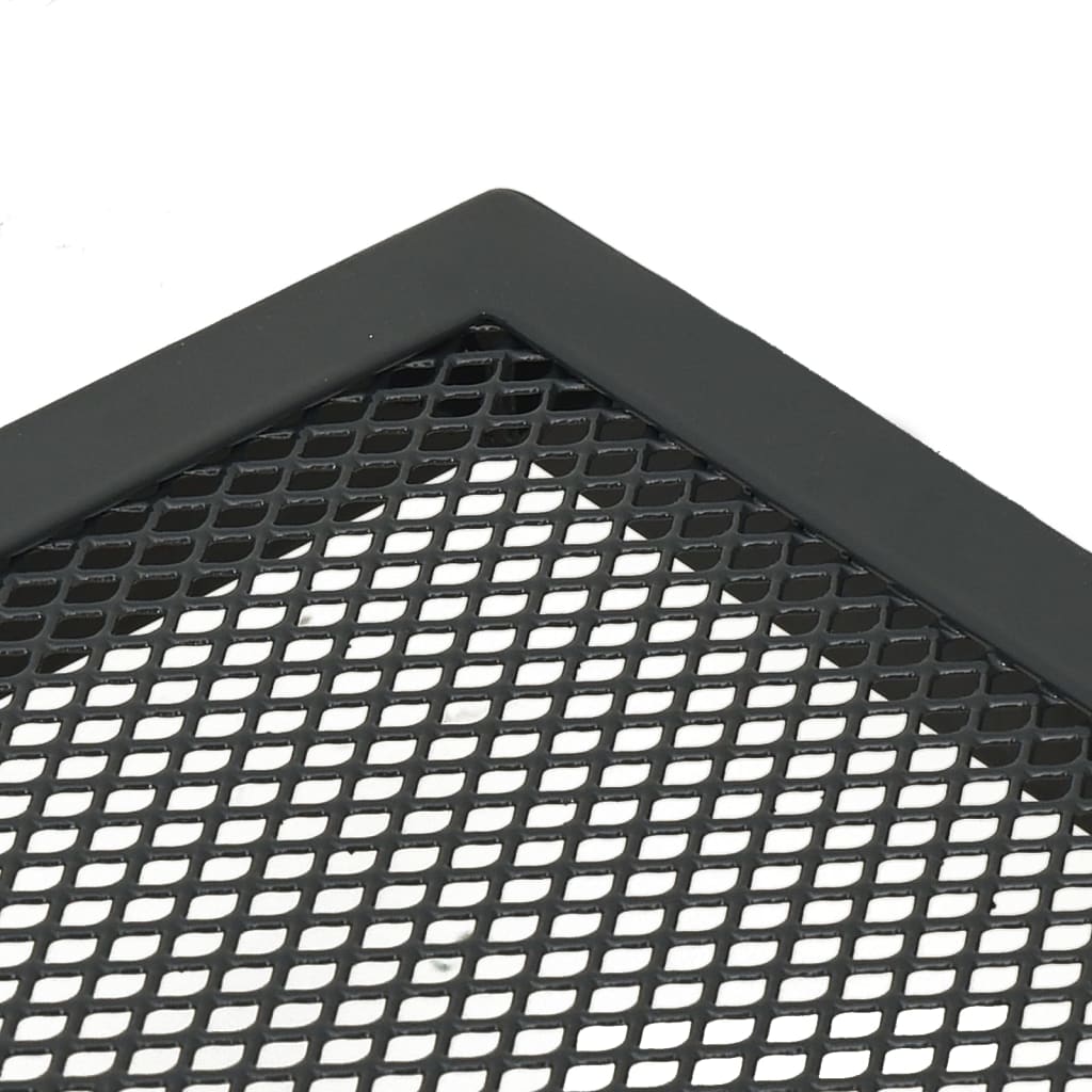 Mesa de jardín plegable malla acero gris antracita 110x80x72 cm