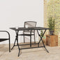 Mesa de jardim dobrável em malha de aço cinzento antracite 110x80x72 cm