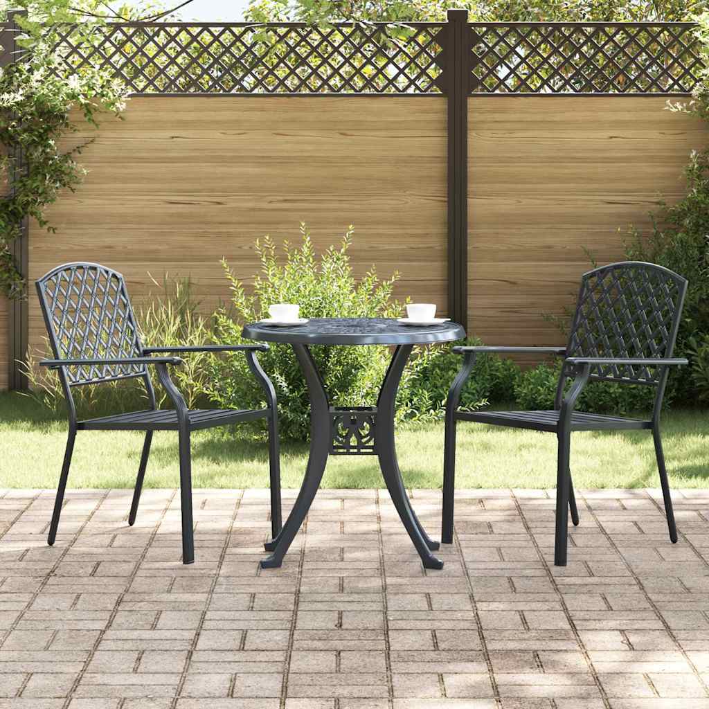 Silla de Jardín 2 pcs Antracita 56 x 65 x 89 cm Acero