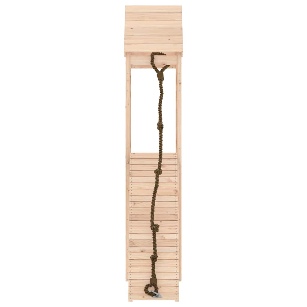 Casa de juegos con pared de escalada madera maciza pino