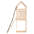 Casa de juegos con pared de escalada madera maciza pino
