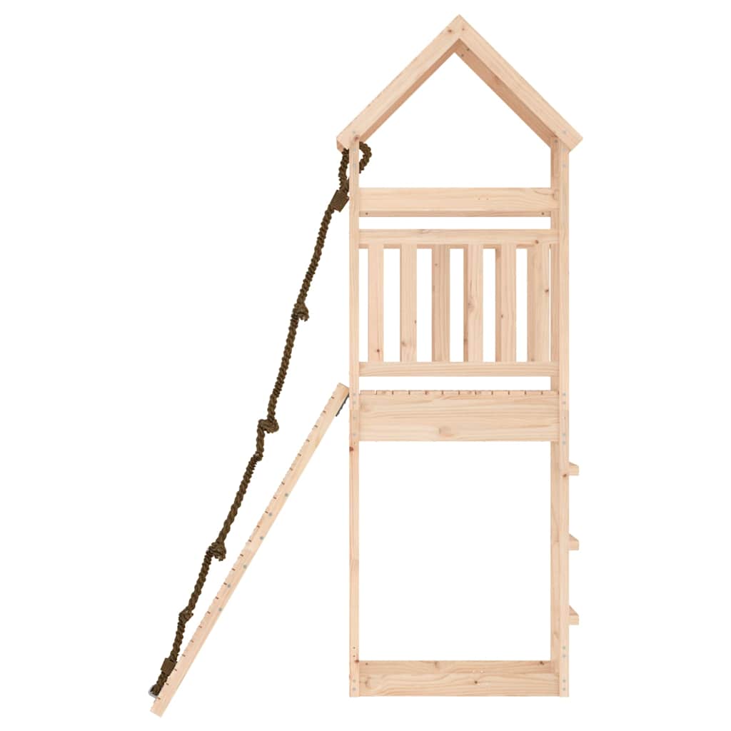 Casa de juegos con pared de escalada madera maciza pino