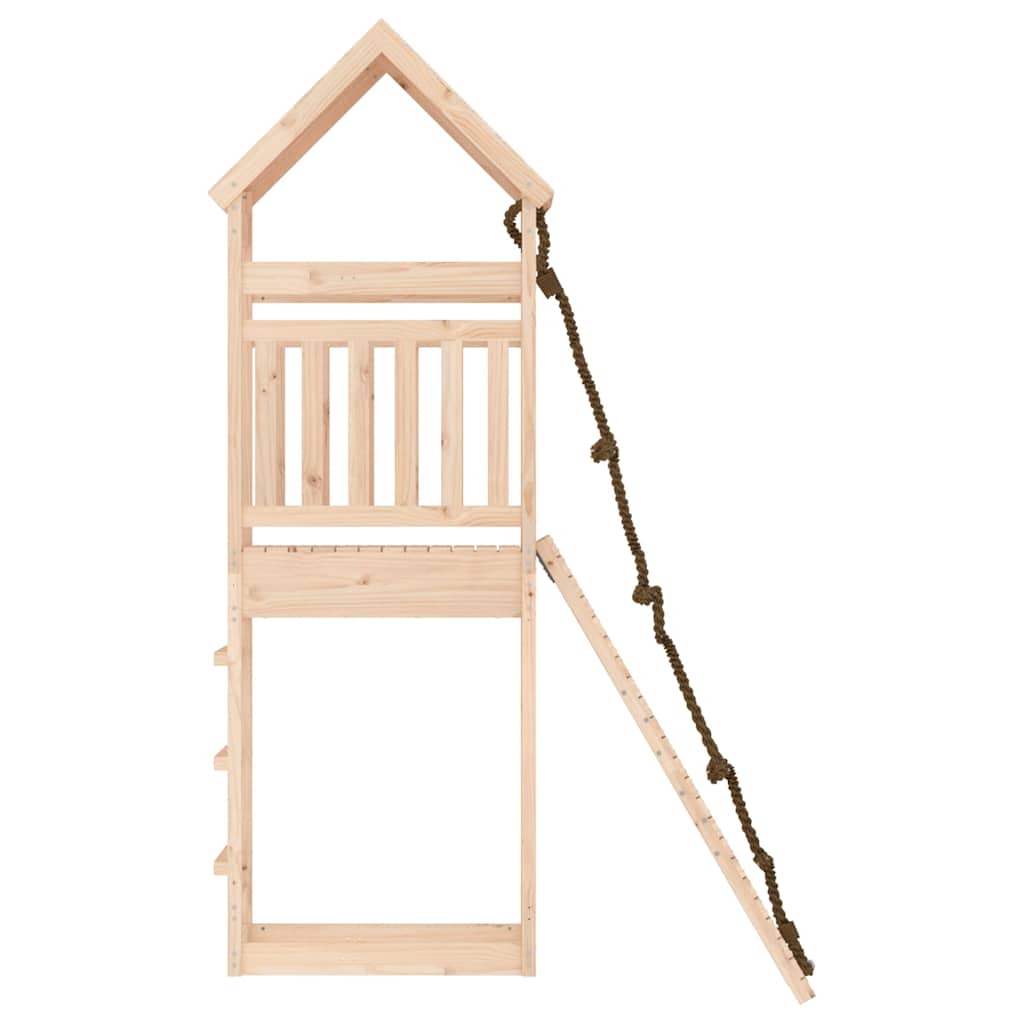 Casa de juegos con pared de escalada madera maciza pino