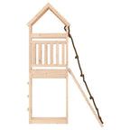 Casa de juegos con pared de escalada madera maciza pino