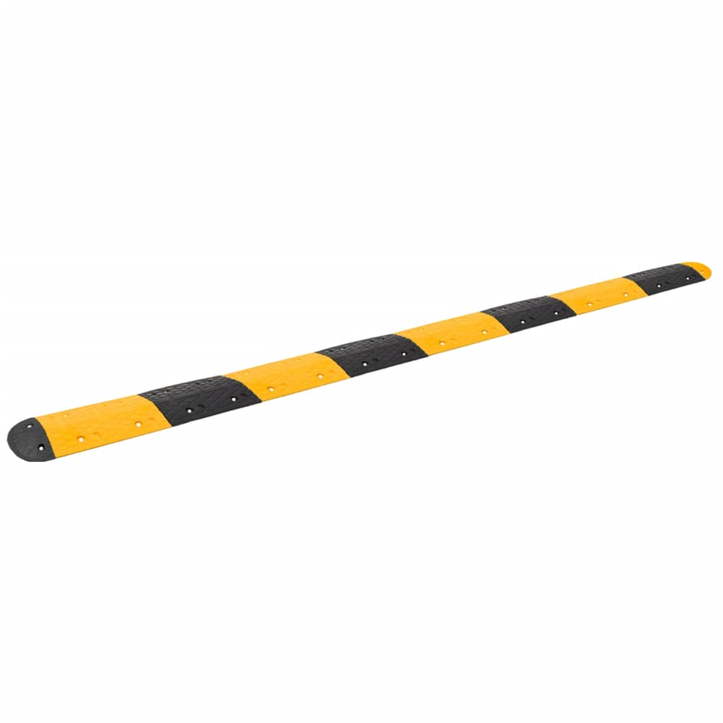 Badén de velocidad caucho amarillo y negro 129x32,5x4 cm