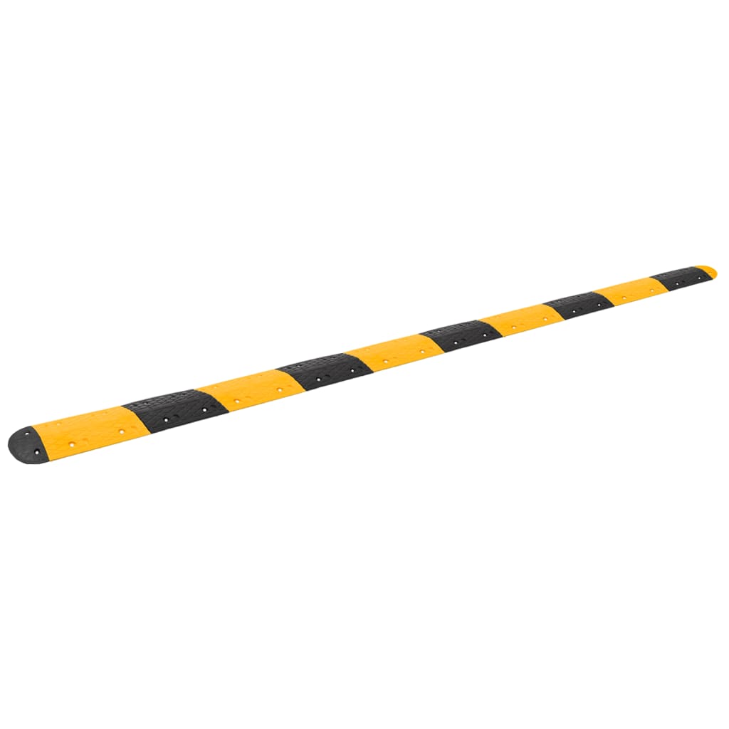 Badén de velocidad caucho amarillo y negro 129x32,5x4 cm