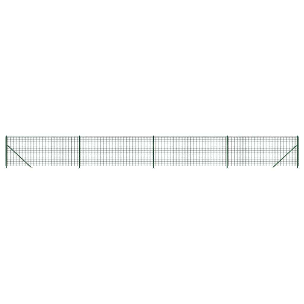Cerca de alambre con brida verde 0,8x10 m