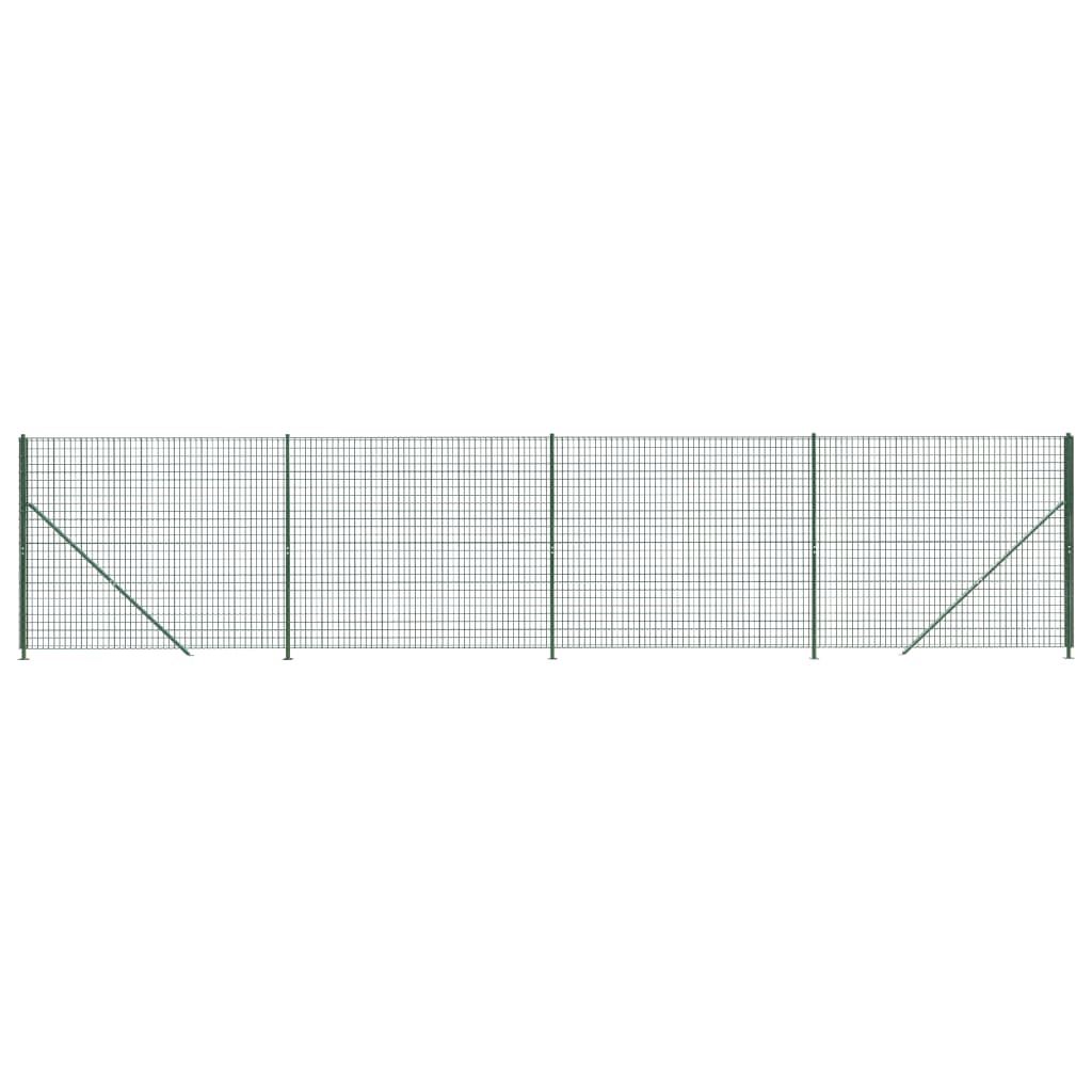 Cerca de alambre con brida verde 1,6x10 m