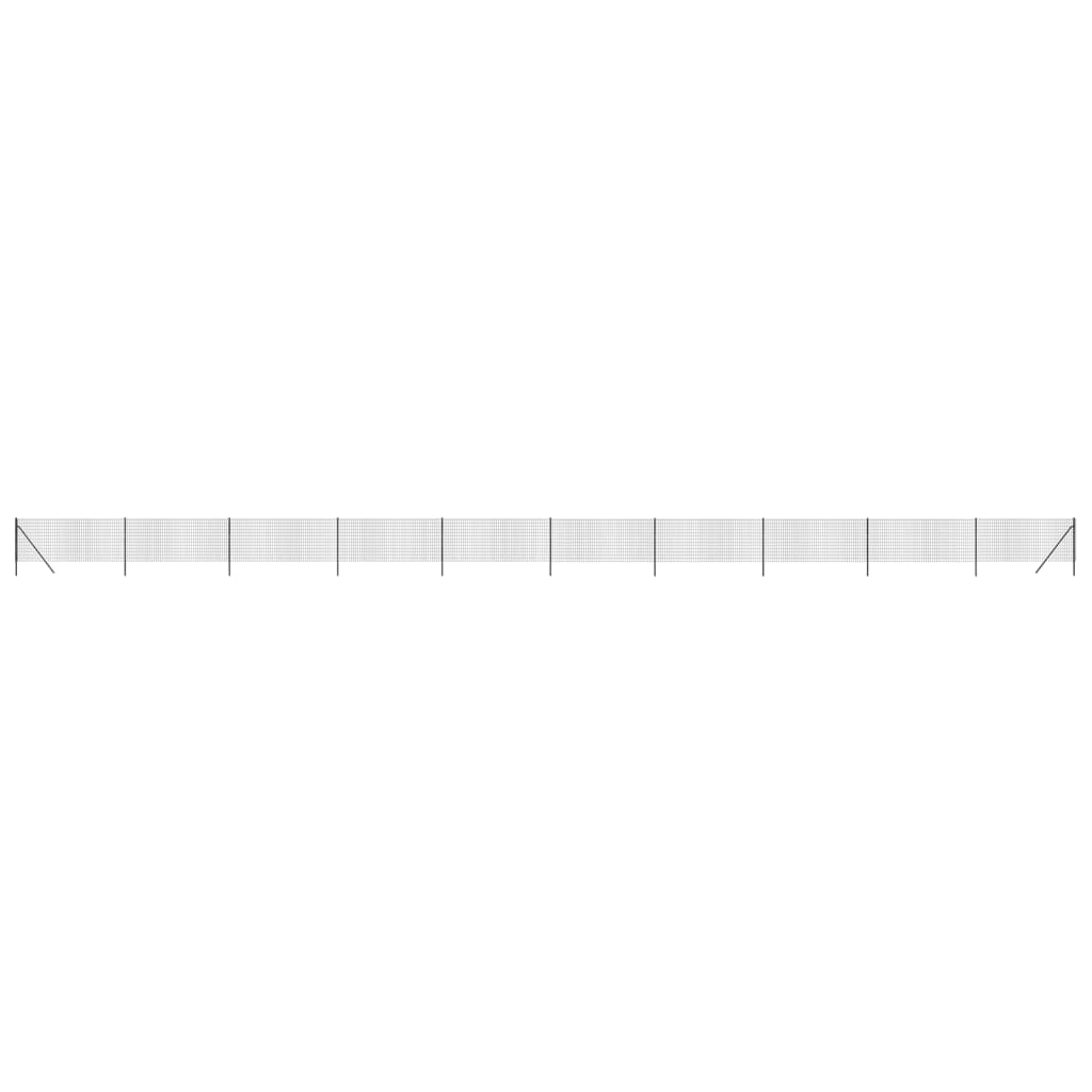 Cerca de alambre de acero galvanizado gris antracita 0,8x25 m