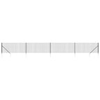 Cerca de alambre con pinchos de anclaje gris antracita 0,8x10 m