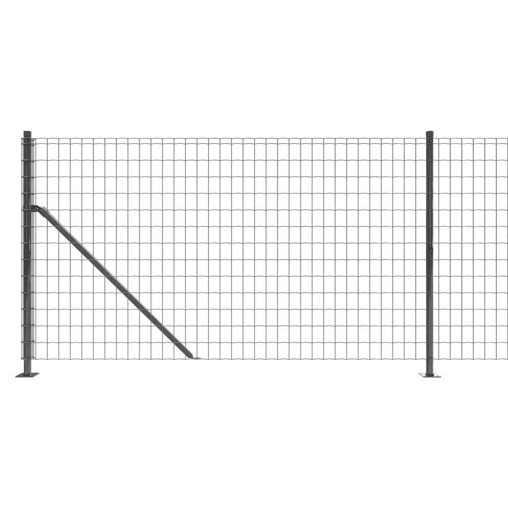 Cerca de alambre con brida gris antracita 0,8x10 m