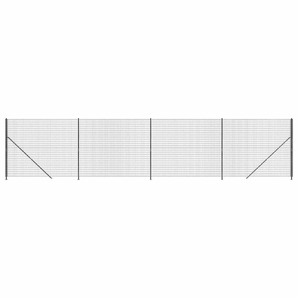 Cerca de alambre con brida gris antracita 1,8x10 m