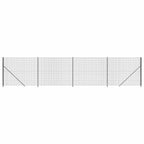 Cerca de alambre con brida gris antracita 1,8x10 m