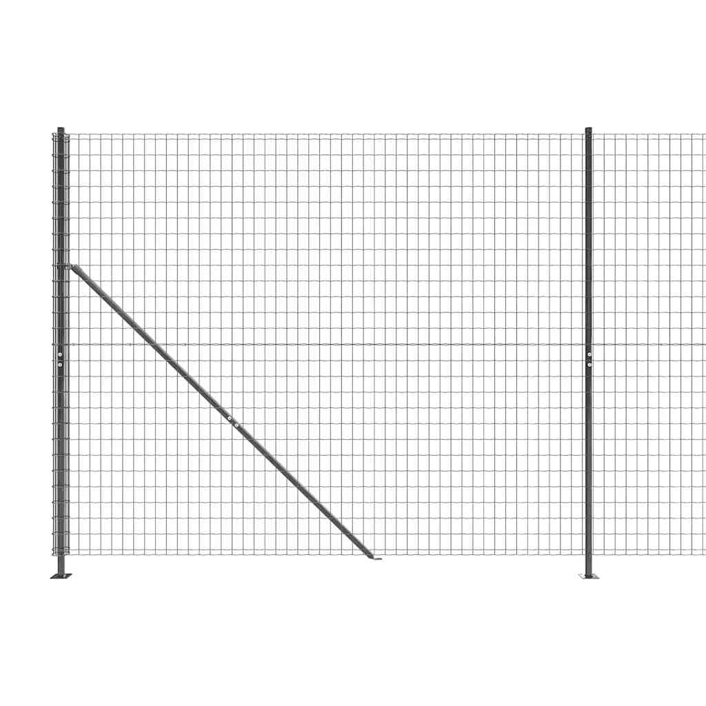 Cerca de alambre con brida gris antracita 1,8x10 m