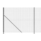 Cerca de alambre con brida gris antracita 1,8x10 m