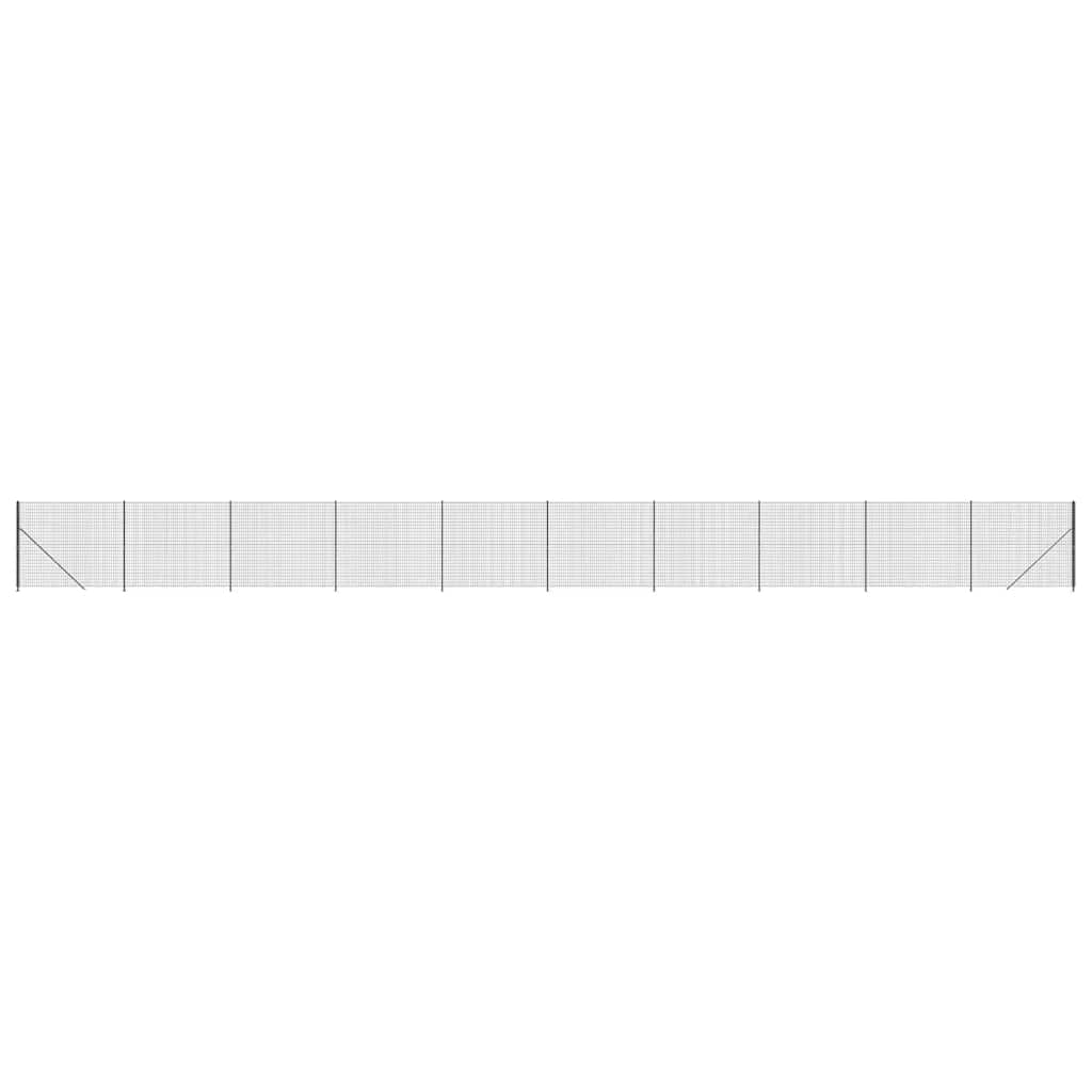 Cerca de alambre con brida gris antracita 1,4x25 m