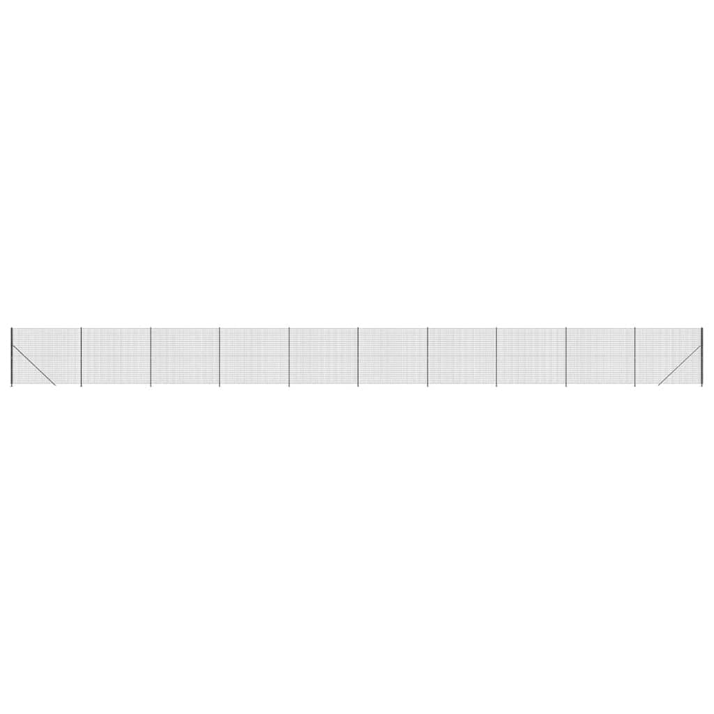 Cerca de alambre con brida gris antracita 1,6x25 m