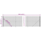 Cerca de alambre con brida gris antracita 1,6x25 m