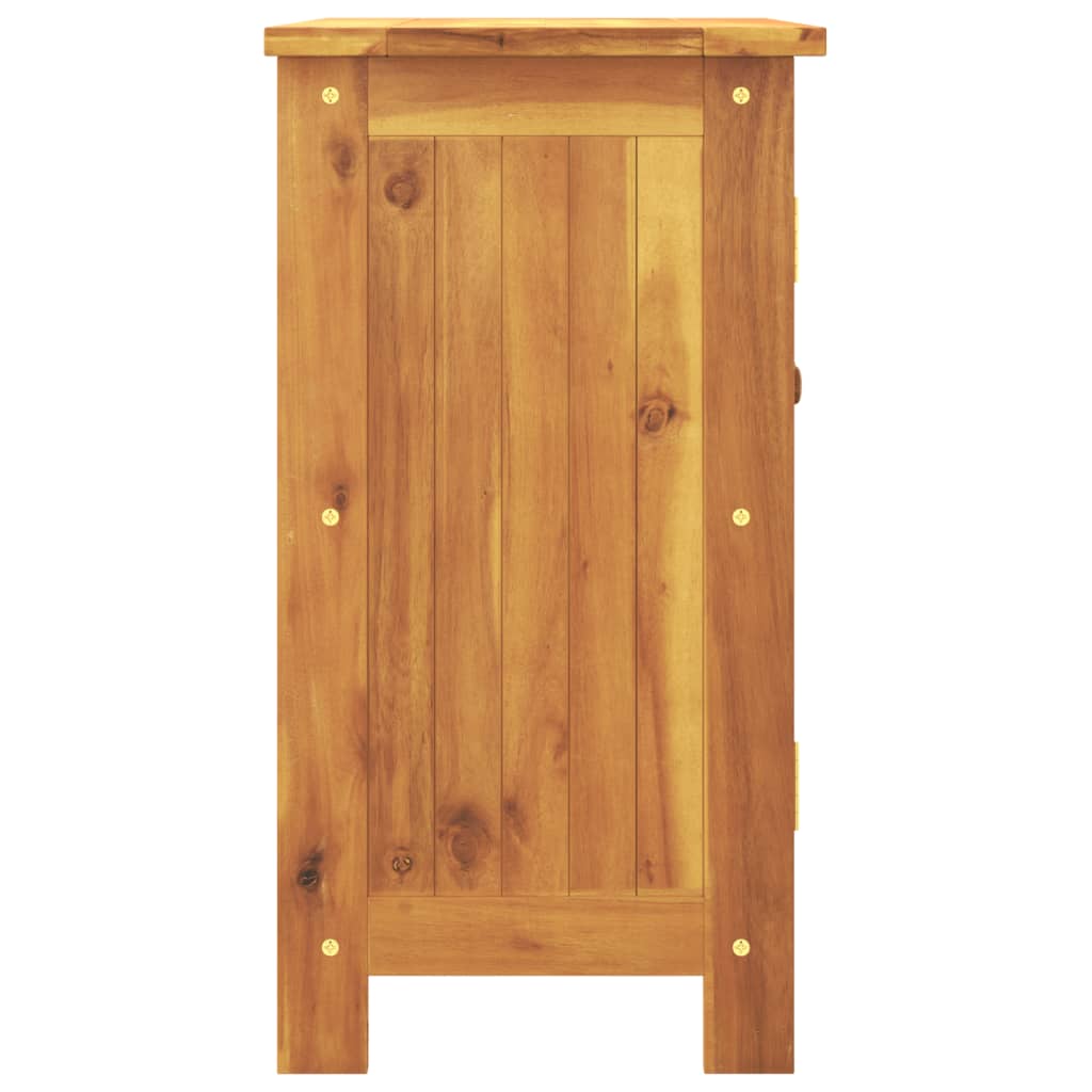Armario de jardín madera maciza de acacia 75x35x70 cm