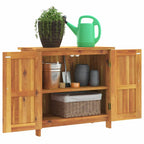 Armario de jardín madera maciza de acacia 75x35x70 cm