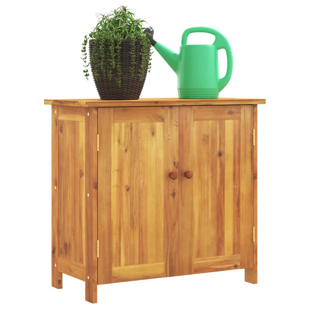 Armario de jardín madera maciza de acacia 75x35x70 cm