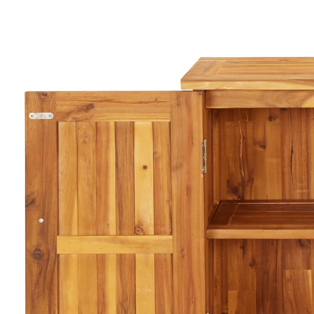 Armario de jardín madera maciza de acacia 75x35x70 cm