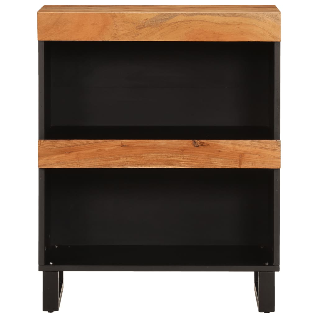 Armario auxiliar madera maciza de acacia 60x33x75 cm