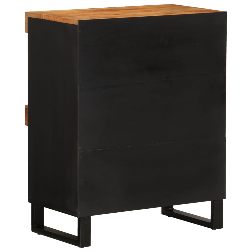 Armario auxiliar madera maciza de acacia 60x33x75 cm
