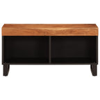 Mueble de TV madera maciza de acacia 85x33x43,5 cm