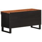 Mueble de TV madera maciza de acacia 85x33x43,5 cm