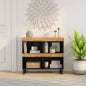 Armario auxiliar de madera maciza de mango 85x33x75 cm