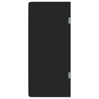 Panel privacidad urinario pared vidrio templado negro 90x40 cm