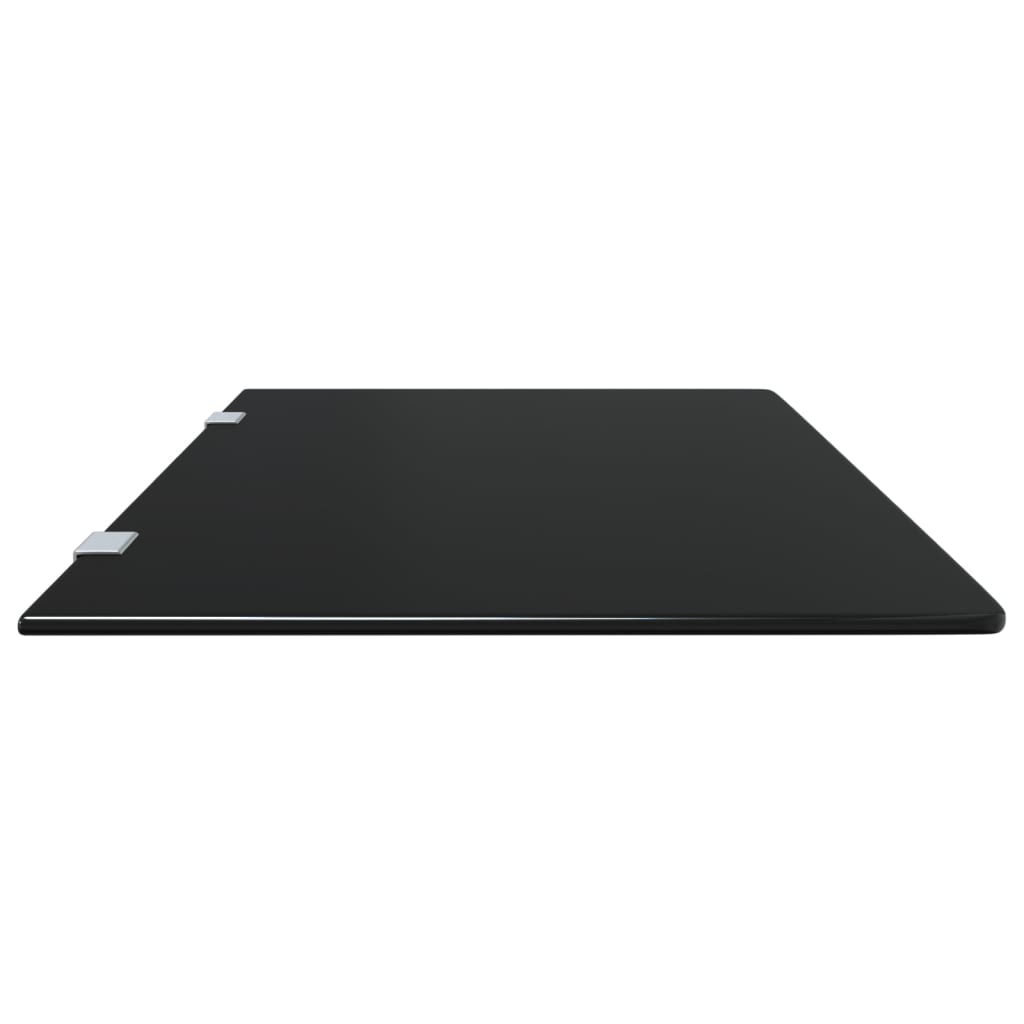 Panel privacidad urinario pared vidrio templado negro 90x40 cm