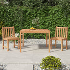 Juego de comedor para jardín 3 pzas madera maciza de teca
