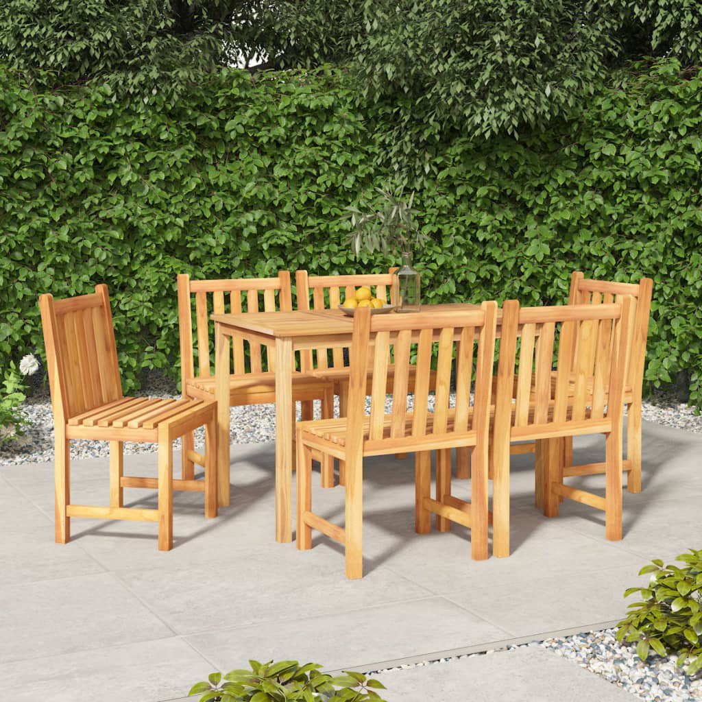 Juego de comedor de jardín 4 piezas madera maciza de teca