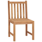 Juego de comedor de jardín 4 piezas madera maciza de teca