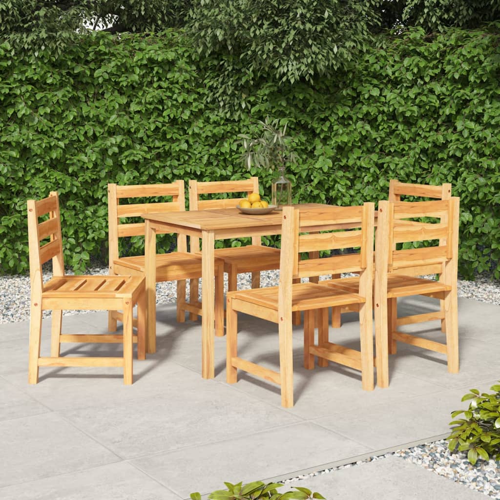 Juego de comedor de jardín 4 piezas madera maciza de teca