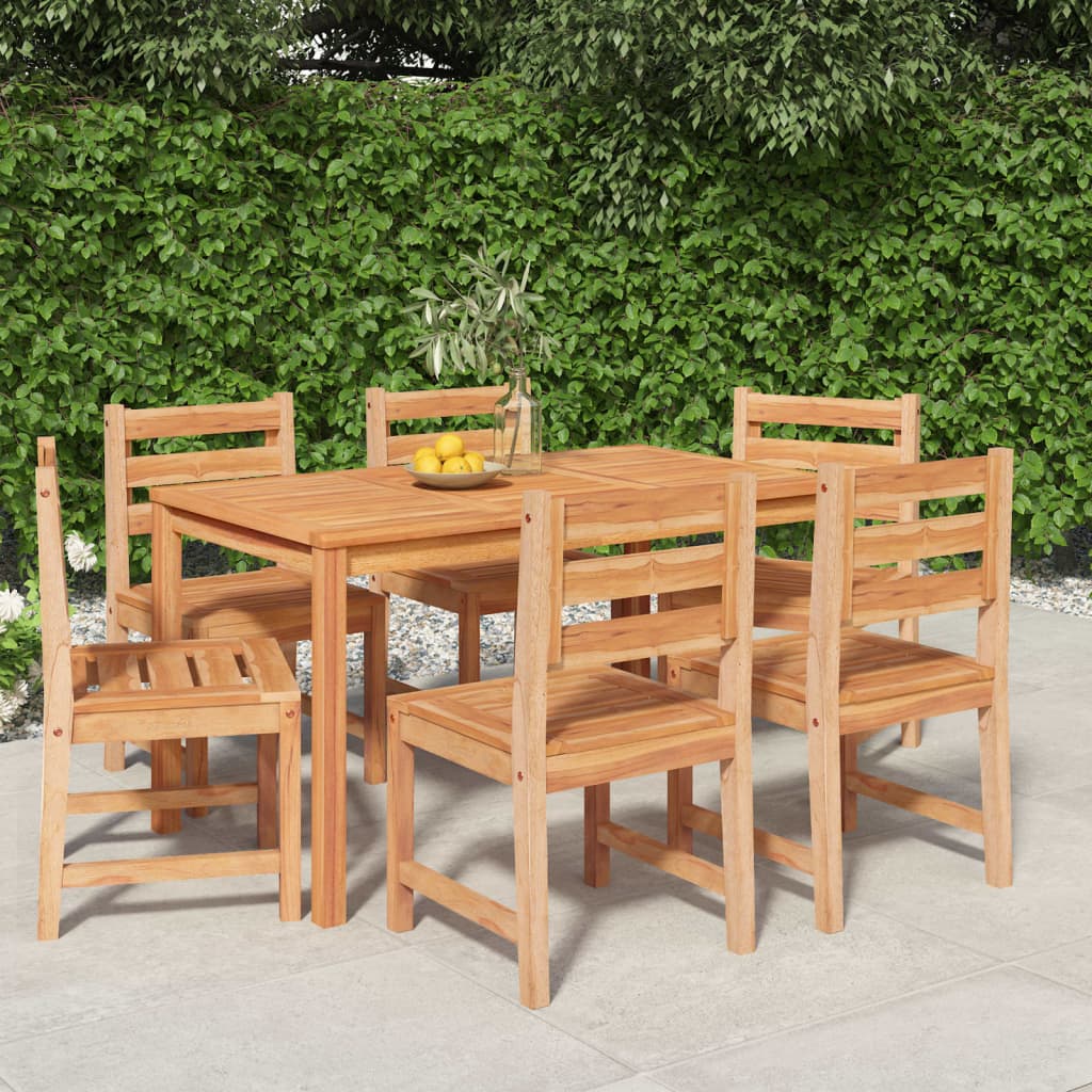 Juego de comedor de jardín 4 piezas madera maciza de teca