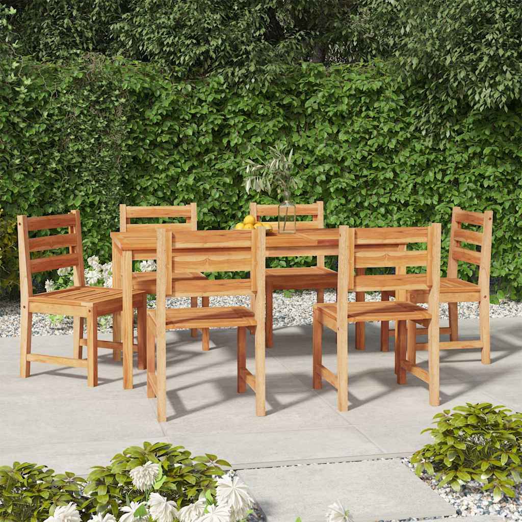Juego de comedor de jardín 4 piezas madera maciza de teca