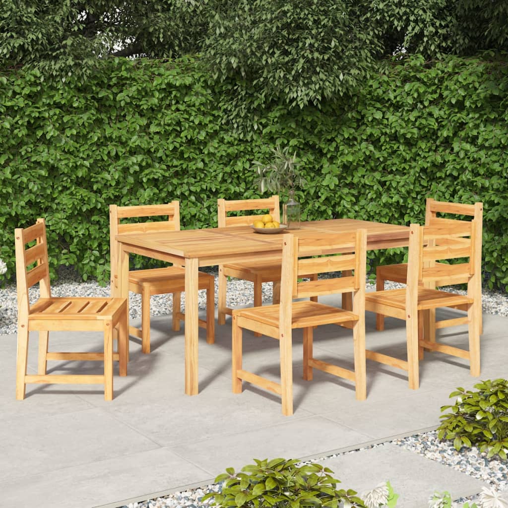 Juego de comedor de jardín 4 piezas madera maciza de teca