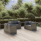 Garden corner sofas 6 pcs PE rattan grey 57x57x56 cm