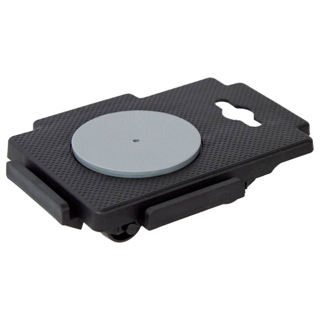 Plataformas móviles con 8 ruedas 12 uds PP negro 150 kg