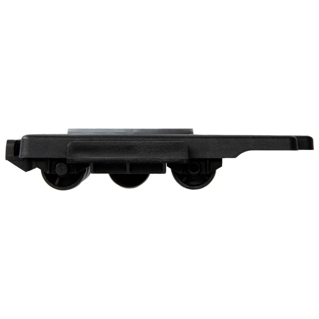 Plataformas móviles con 8 ruedas 12 uds PP negro 150 kg