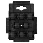 Plataformas móviles con 8 ruedas 12 uds PP negro 150 kg