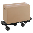 Plataformas móviles con 4 ruedas 10 uds PP negro 170 kg